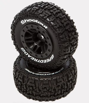 Duratrax SpeedTreads Shootout SCMTD BlkTRA SL ECX R4X4 F/R DTXC2931 RC Tire